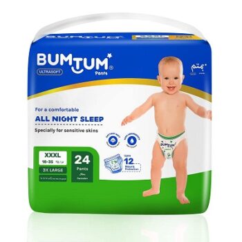 Bumtum Baby Diaper Pants, XXXL Size 24 Count
