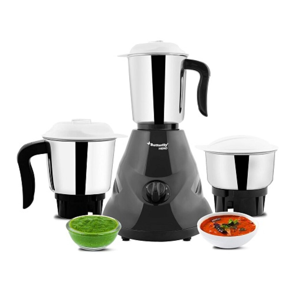 Butterfly Hero 500 Watts Mixer Grinder with 3 Jars