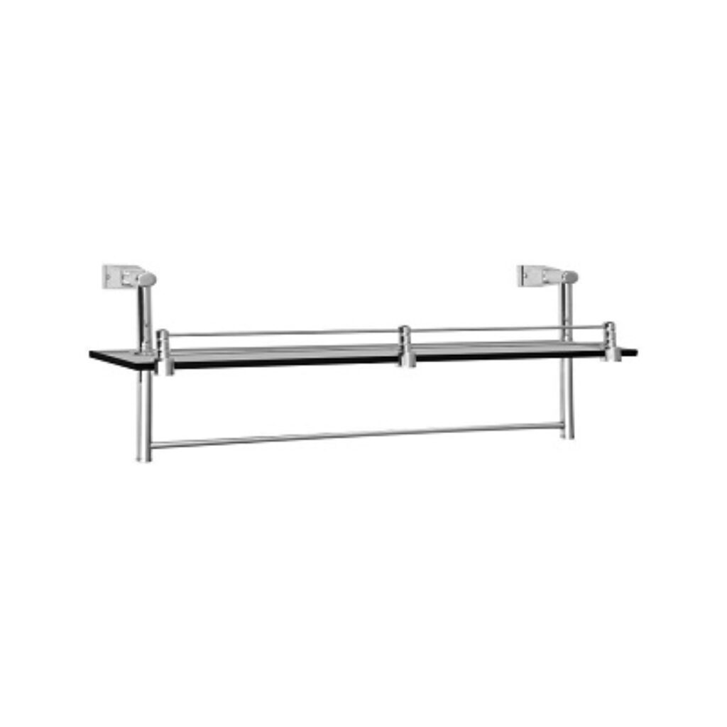 Cera Oceana F5005301 Stainless Steel Glass Shelf with Towel Rail