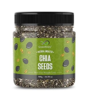 GreenFinity Chia Seeds 300g | Omega-3 Seeds for Eating