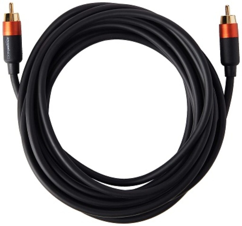 AmazonBasics PBH-22672 Digital Audio Coaxial Cable for DVD Player - 15 Feet, Black