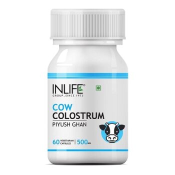 INLIFE Colostrum Supplement, 500mg (60 Vegetarian Capsules) (Pack of 1)