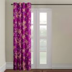 Cortina 1 Piece Floral Design Panel Eyelet Polyester Door