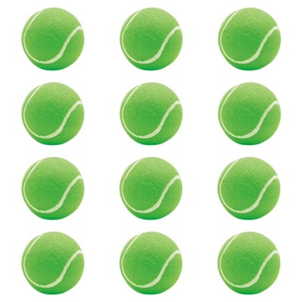 Steller Light Cricket Tennis Ball, Green (Pack of 12) (Standard Size)