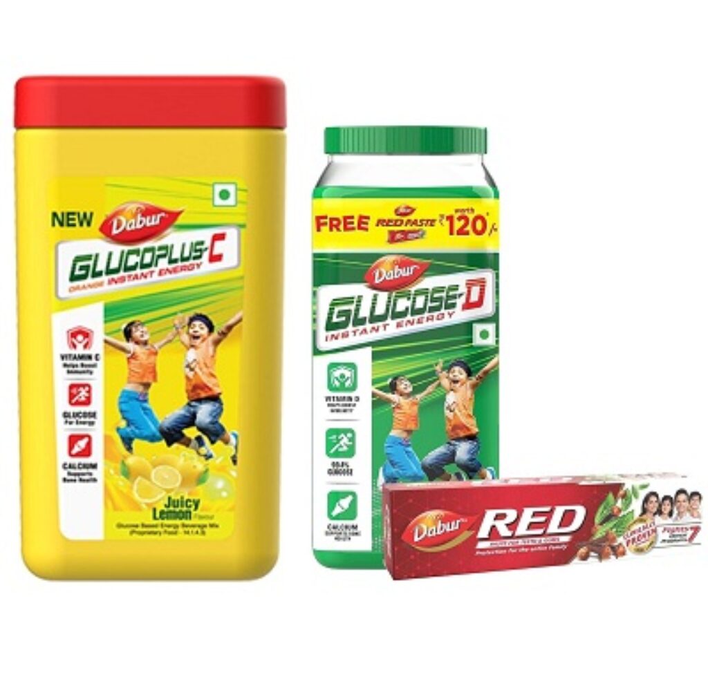 Dabur GlucoPlus-C Instant Energy Glucose Juicy & Tasty Lemon Flavour