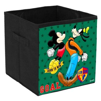 Fun Home Disney Mickey & Goofy Print Durable & Collapsible Square Storage Box