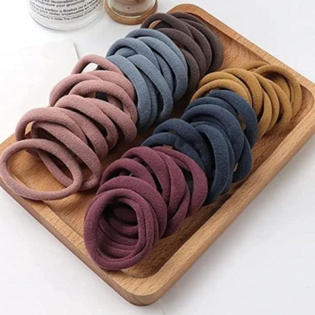 DIVERSA Elastic Dark Colors Hair Rubber Bands