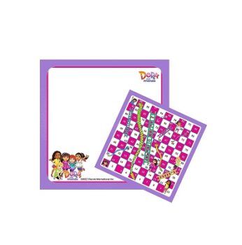 Dora & Friends 2 in 1 My Fun Board White Board with Snack and Ladder Game for Kids (12x12 Inches)