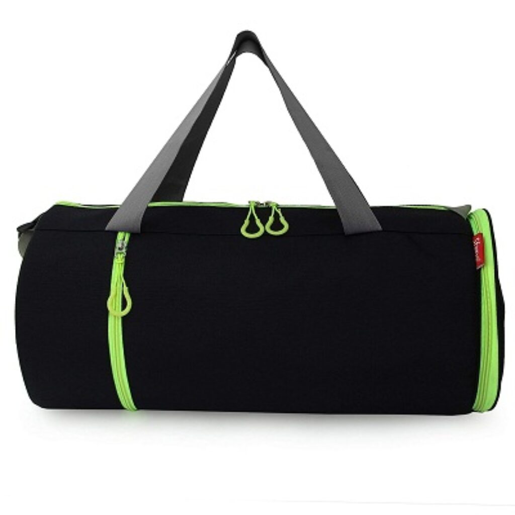 SFANE Polyester Duffle Gym Bag, Sports Bag, Shoulder Bag for Men & Women with Separate Shoe Compartment (Green,Black) 47 * 23 * 25