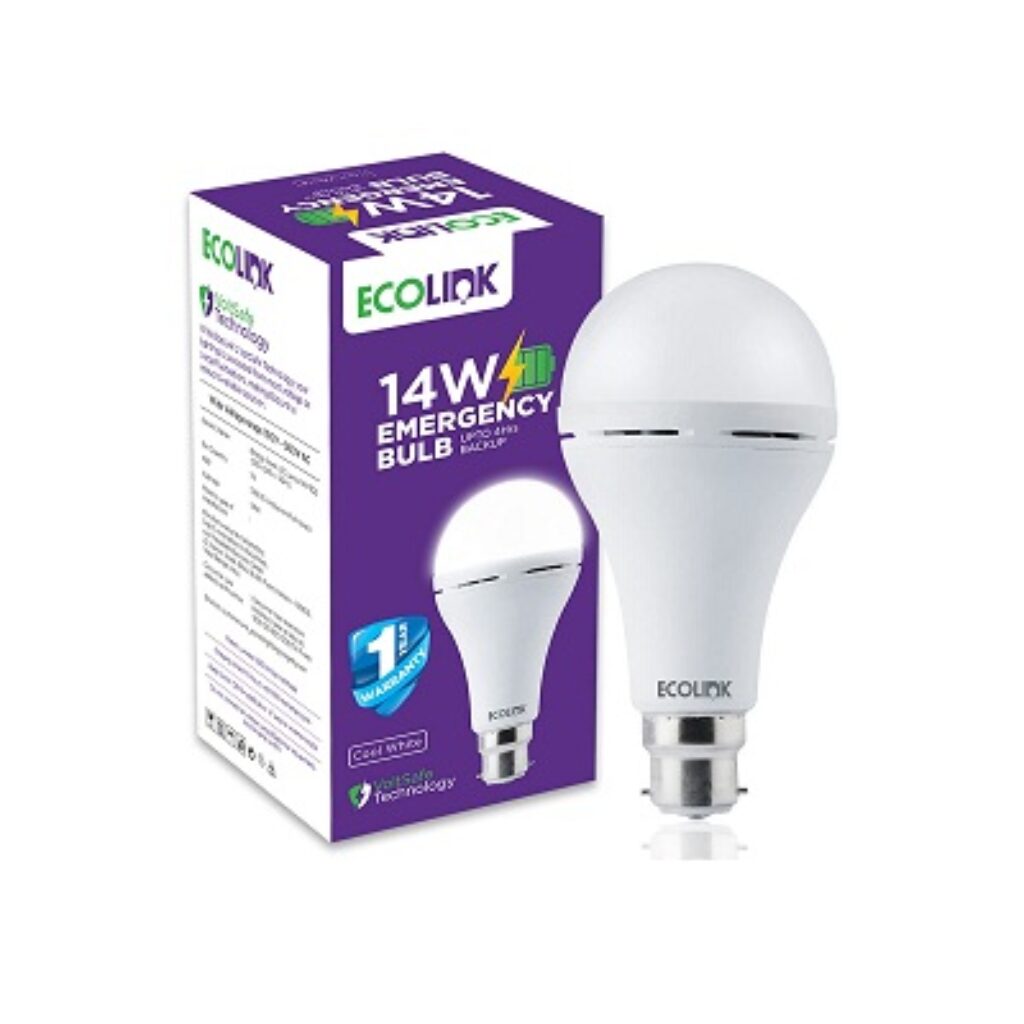 EcoLink 14W B22 LED Emergency Bulb (Cool Day Light,Pack of 1)