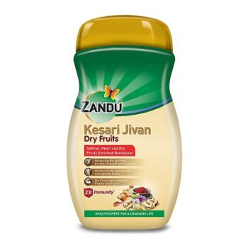 Zandu Kesari Jivan Dry Fruits Chyawanprash 900g, For 2X Immunity, Builds Energy, Strength and Stamina, Improves Vitality and Vigour