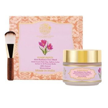 RYLLZ ESSENTIALS Kumkumadi Skin Radiance Face Mask | with Saffron, French Pink Clay, Lotus Extracts & 28 Precious Herbs | for Uneven Skin Tone, Dull...