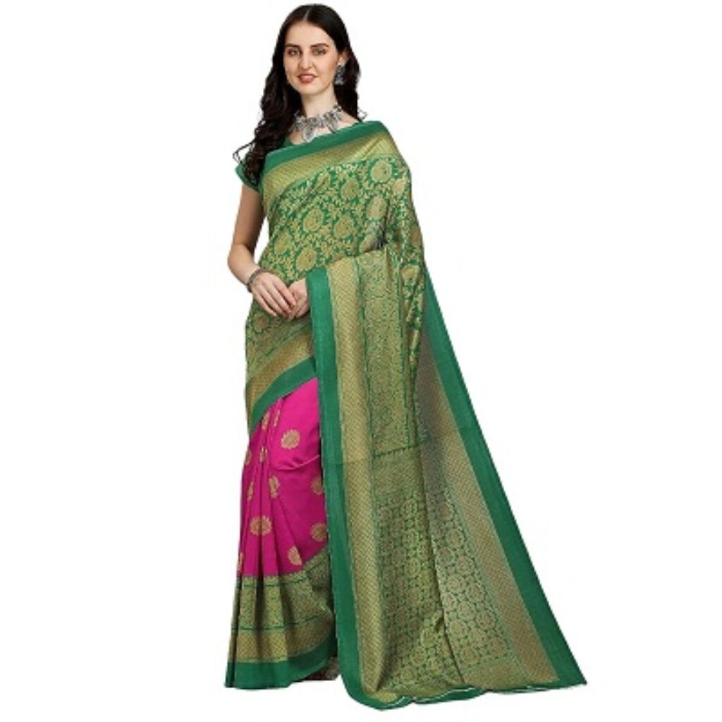 Fashion Basket Women's Silk Printed Saree