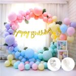 Flyloons 53 Pcs Pastel Happy Birthday Decoration for Girls Kids Boys