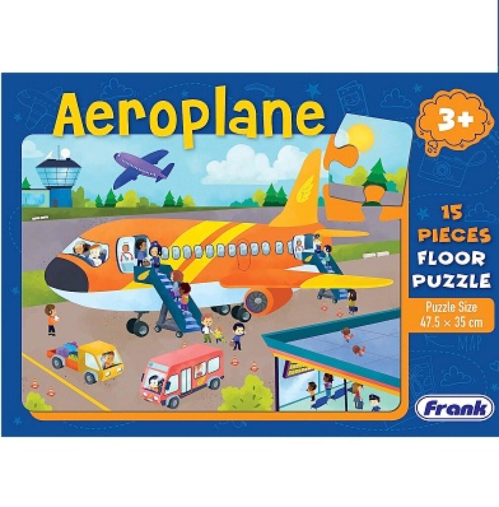 Frank 15 Pieces Floor Puzzle for 3 Year Old Kids and Above (Aeroplane)