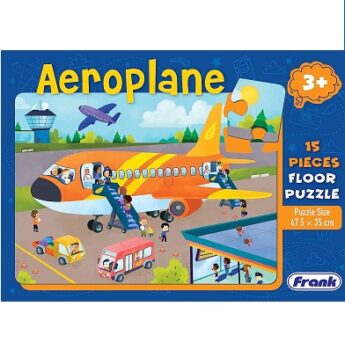 Frank 15 Pieces Floor Puzzle for 3 Year Old Kids and Above (Aeroplane)