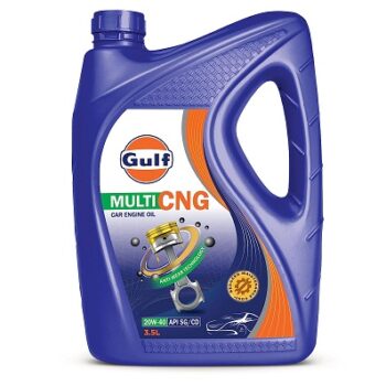 GULF MULTI CNG 20W-40 - [3.5 L] API SG/CD Car Engine Oil with Anti-Wear Technology for Reduced Maintenance Cost