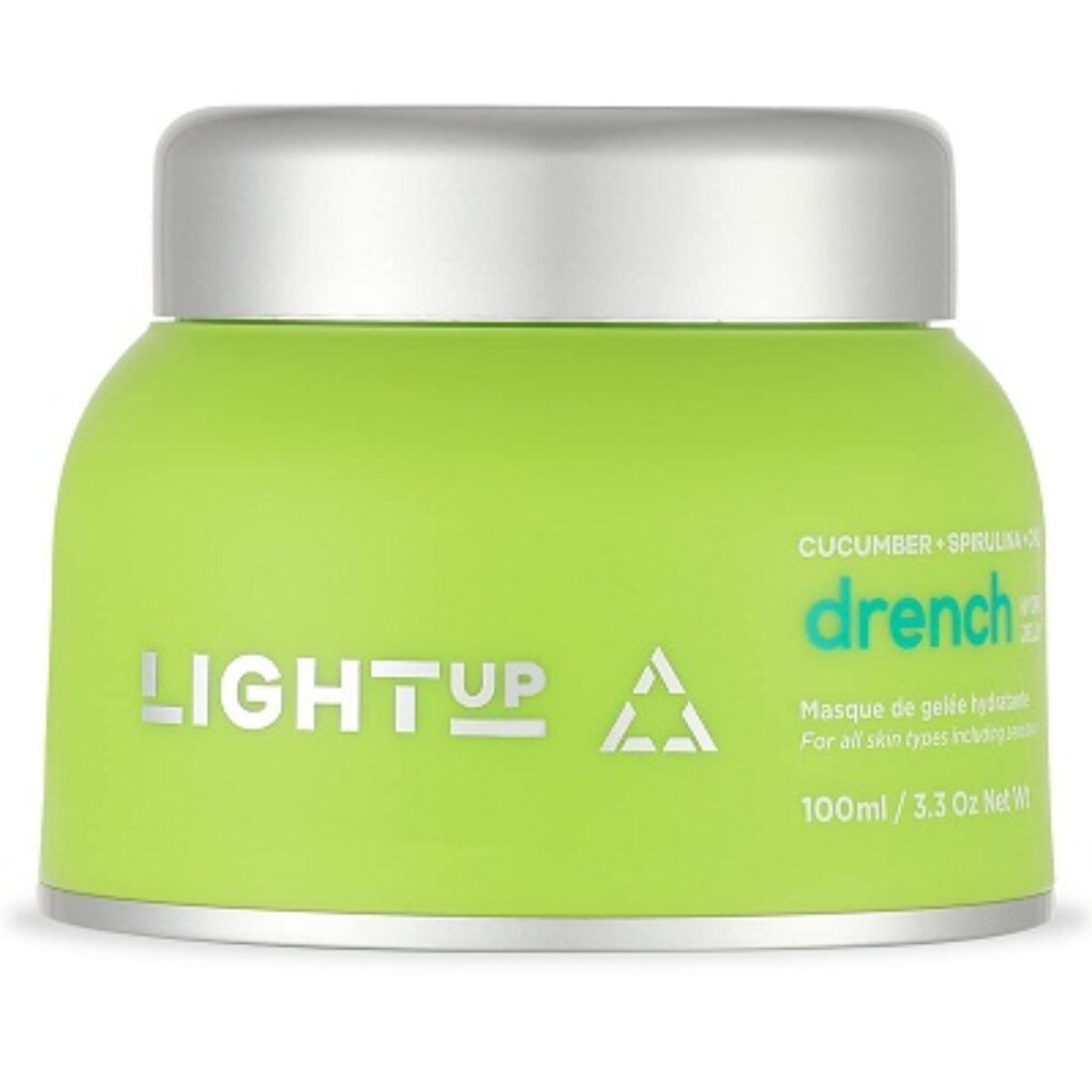 Light Up Drench Hydrating Jelly Mask for Glowing Skin, De-tanning, Brightening, Natural Radiance,