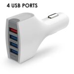 Kozdiko USB Car Fast Charger 4 Ports Multi Sockets 36W 4.1 Charger All Andriod & i-Os Smartphones for Chevrolet Spark