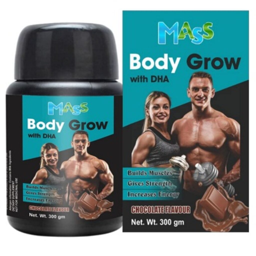 Mass Ayurvedic Body Grow Powder Managing Muscle health,unique revitalizing for men/women Support Improve physical performance and relieve fatigue 300 GM