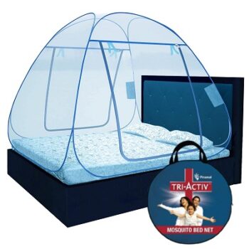 Tri-Activ Mosquito Net for Double Bed I King-Size Premium Machardani by Piramal I 30 GSM I Outdoor I Strong and Durable I Pop-up Format I Foldable I...