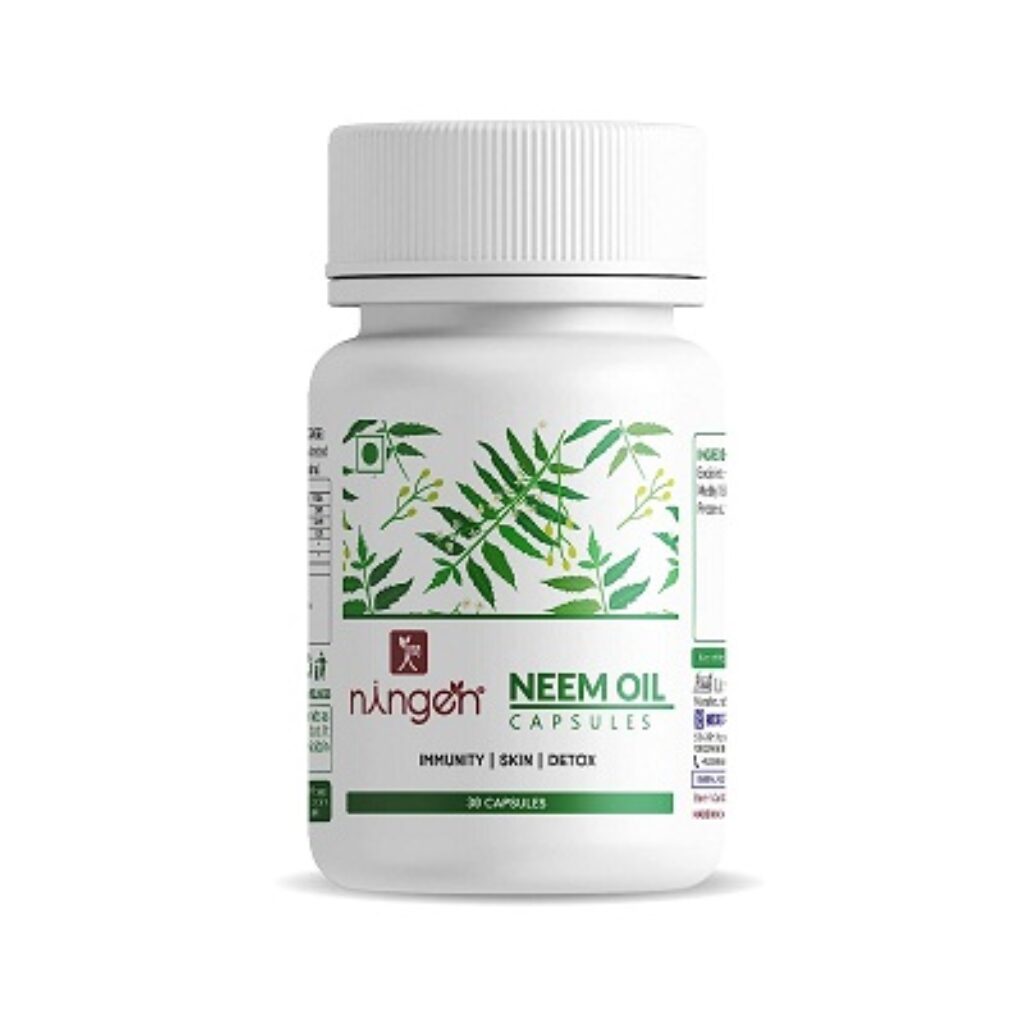 Ningen Neem Oil Capsules, 500mg