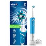 Oral B Vitality 100 Blue Criss Cross Electric Rechargeable Toothbrush for Adults Powered by Braun