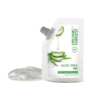Organic Harvest Aloe Vera Gel: With Organic Glycerine | Moisturizer for Women and Men | Aloe Vera Gel for Face and Hair | 100% American Certified Organic |...