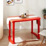 Amazon Brand - Solimo Plastic Dining Table, Red