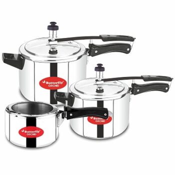 Butterfly Orchid Stainless Steel Inner Lid Pressure Cooker, ILC, 2, 3, 5 Ltr