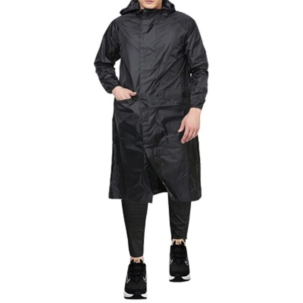 FITG18 Rain Coat for Men Waterproof Long Overcoat