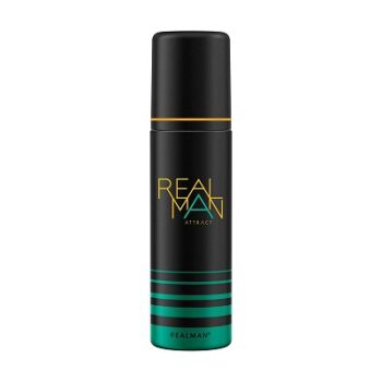 REALMAN Attract Deodorant, Strong Body Spray, Long Lasting Fragrance for Men, 200ml