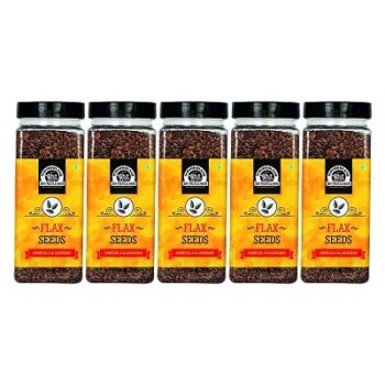 Wonderland Foods - Healthy & Roasted Flax Seeds 1Kg Jar Combo Pack (200g X 5)