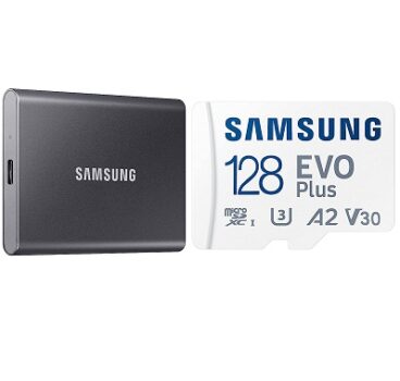 Samsung T7 1TB Up to 1,050MB/s USB 3.2 Gen 2 (10Gbps, Type-C)