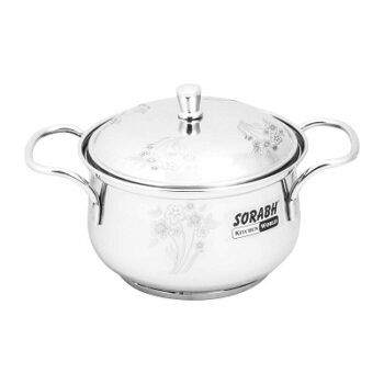 Sorabh EHHDL-11 Stainless Steel Cook & Serve Harmony Handi Dish (Laser)