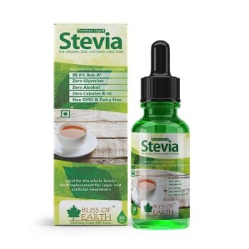 Bliss of Earth Stevia Liquid Drops Original, Sugarfree 99.8% REB-A Zero Glycemic Index Zero Calorie Glycerin Free Keto Sugarfree Sweetener 30ml