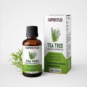 SUPERSTUD Tea Tree Essential Oil for Hair Growth, Moisturizing Skin, Hair Nourishment - 100% Pure & Natural Undiluted Essential Oil,12ml