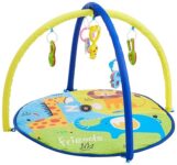 Supples Baby Play Gym Mat, Activity Play Gym for Baby with Hanging Toys, Baby Bedding for Newborn for 2+ Months (Zoo Print)