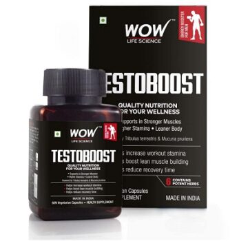 WOW Life Science Testoboost,Pack Of 60 Capsules