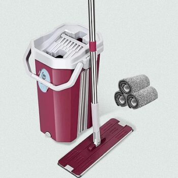 U.P.C. Hands-Free Squeeze Microfiber Flat Spin Mop System