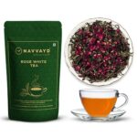 Navvayd Organic Rose White Tea, With Real Rose Petals, Loose Leaf (50 Gm)