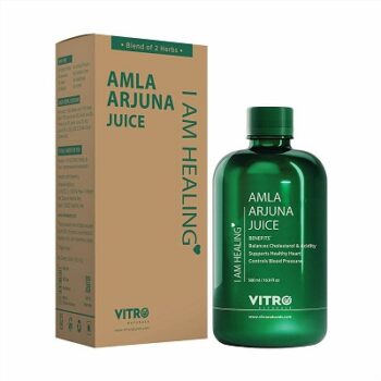Vitro Amla Arjuna Juice | Reduces Cholesterol Levels | Controls Acidity | Helps in Managing Cardiac health | Regulates Blood pressure | Rich in Amla, Arjun...