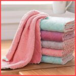 wolpin Microfiber Cleaning Cloths, 5 Pcs 24 x 24 cms Multi-Colour