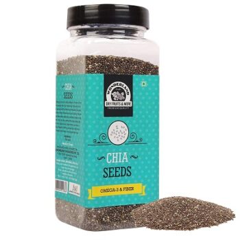 Wonderland Foods - Healthy & Roasted Chia Seeds 1Kg Jar Combo Pack (200g X 5)