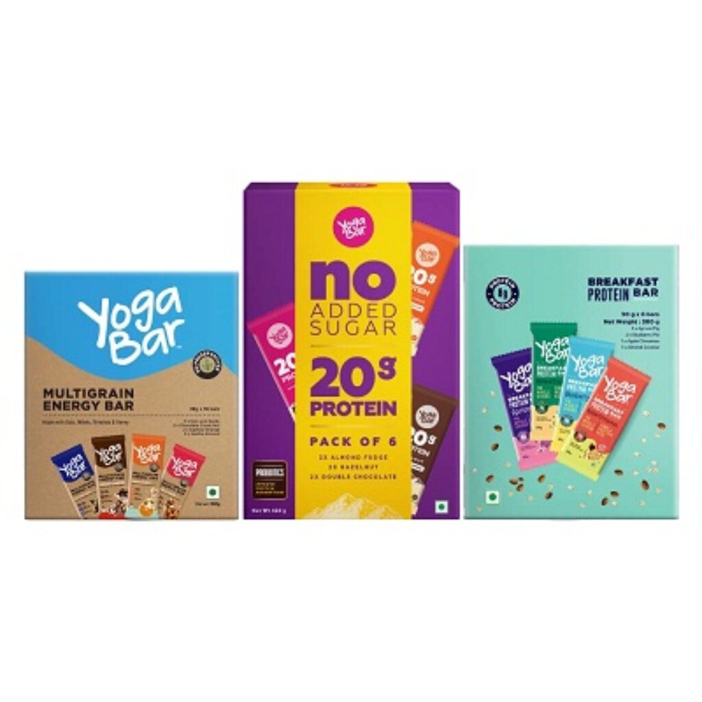 Yogabar Variety Combo Pack - (Protein Bar Variety Box - 6 x 60 g and Snack Bar Variety Pack - 10 x 38 g and Breakfast Variety Pack 6 x 50 g)