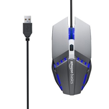 AmazonBasics Amazon Basics Wired Gaming Mouse with RGB LED
