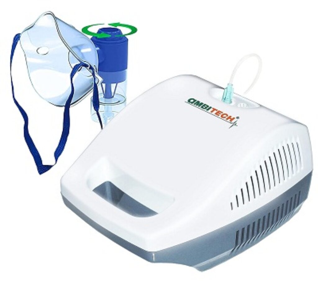 AmbiTech Portable NC-12 Easy Compressor Nebulizer Machine Kit For Adults & Kids