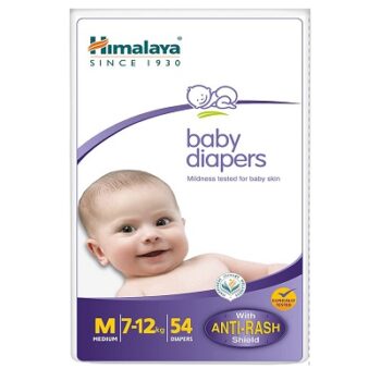 Himalaya Baby Diapers, Medium (7 - 12 kg), 54 Count