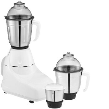 Bajaj GX-8 750W Mixer Grinder with Nutri Pro Feature, 3 Jars, White