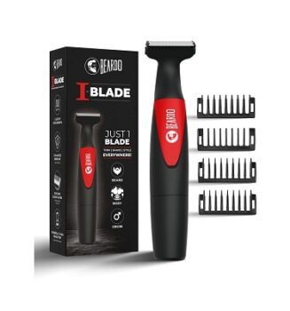 Beardo Multipurpose I-Blade Body Trimmer for Beard, Hair, Groin |OneBlade With 4 Trimming Combs